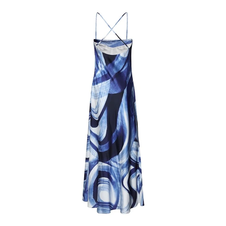 Stylish Abstract Print Maxi Dress